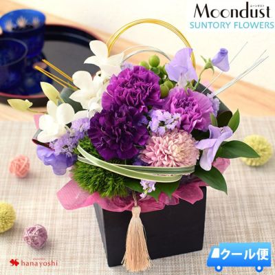 [冷蔵便]でお届け ムーンダストの生花アレンジメント～月華