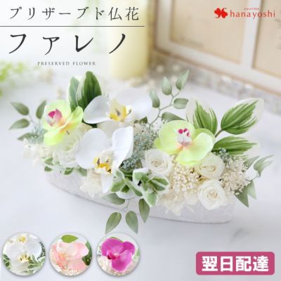 送料無料 お供え 仏花 プリザーブドフラワー ファレノ