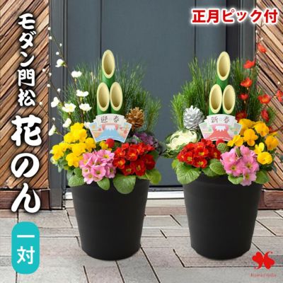 お正月 2026 モダン門松 花のん ( 一対 )